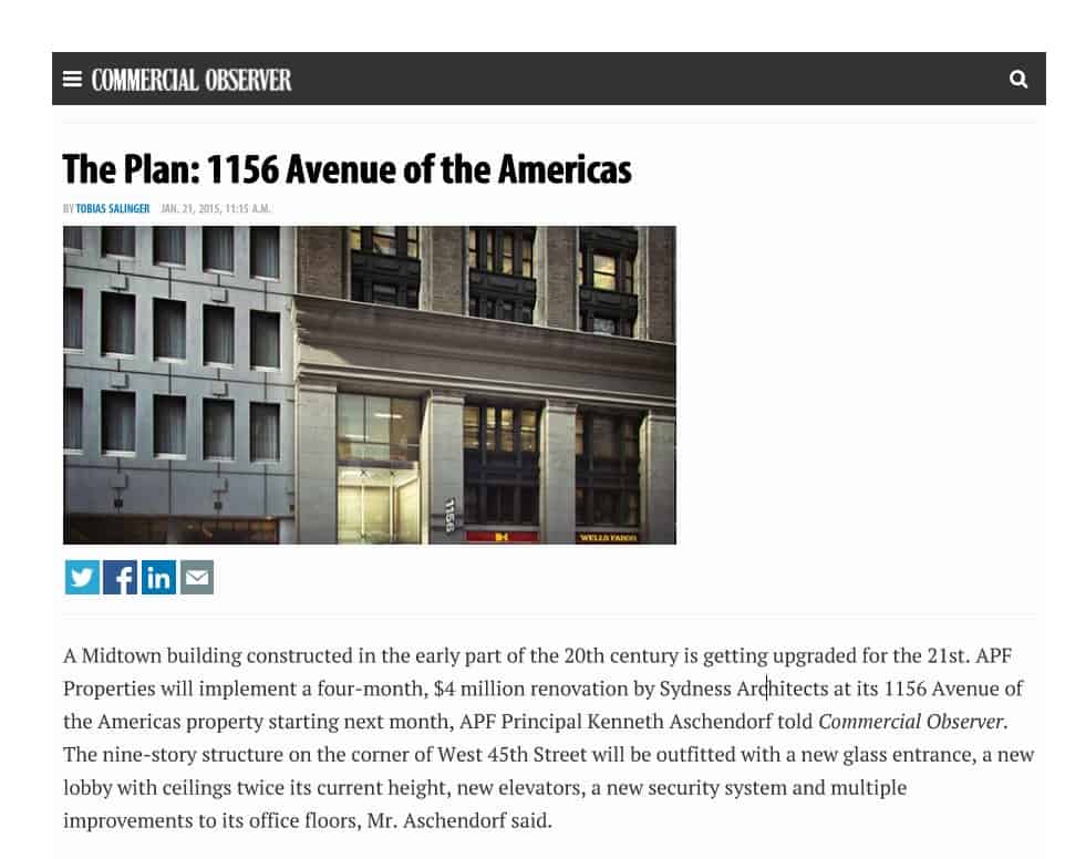 The Plan: 1156 Avenue of the Americas