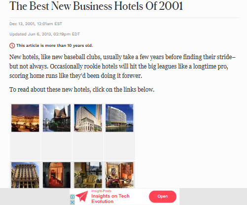 The Best New Business Hotels of 2001