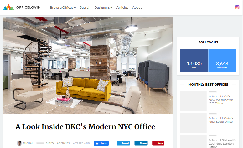 A Look Inside DKC’s Modern NYC Office