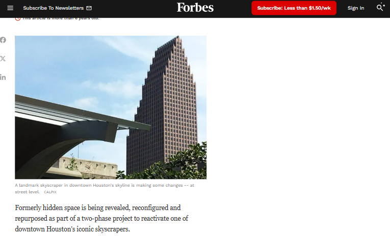 Architectural Icon In Downtown Houston Getting A $20M Update